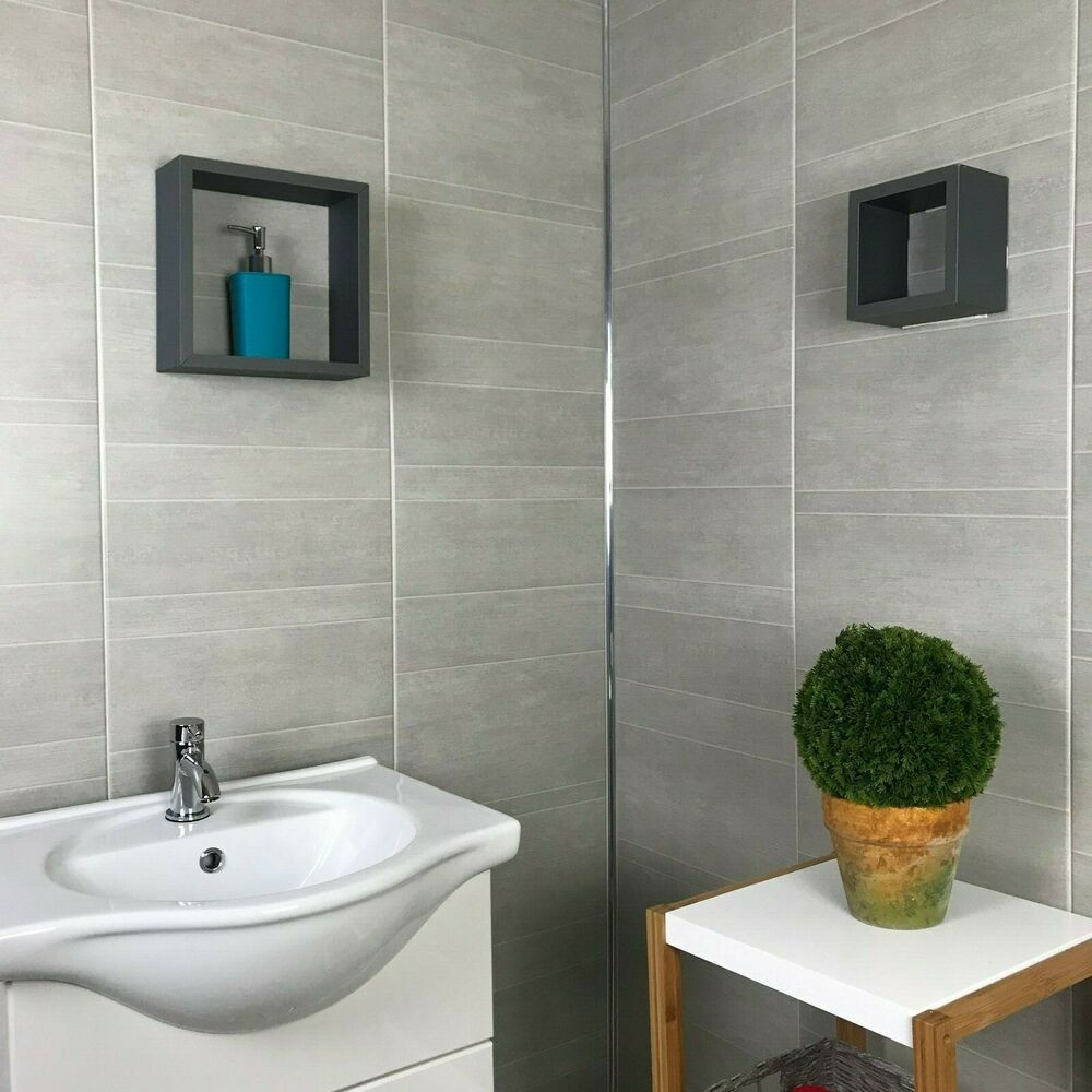 Bathroom Plastic Wall
 Greystone Multi Tile Effect Wall Panels PVC Bathroom