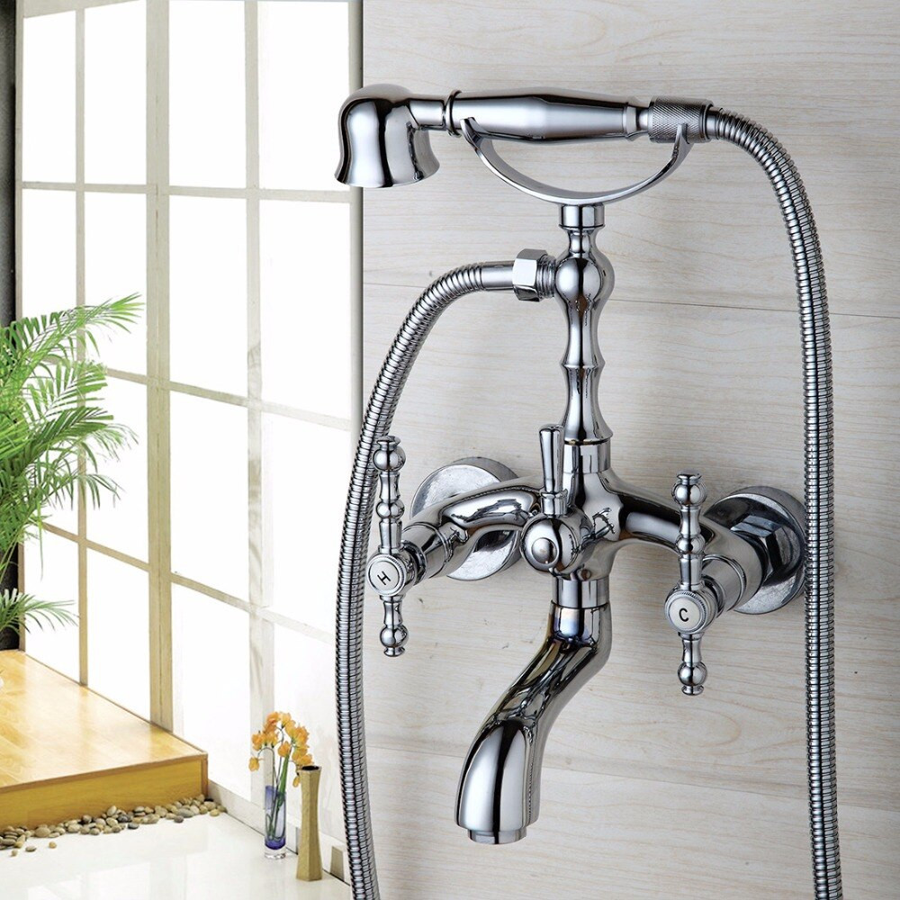 Bathroom Shower Faucets
 2 Functions Bathtub Faucets Bathroom Faucet Mixer Tap Wall