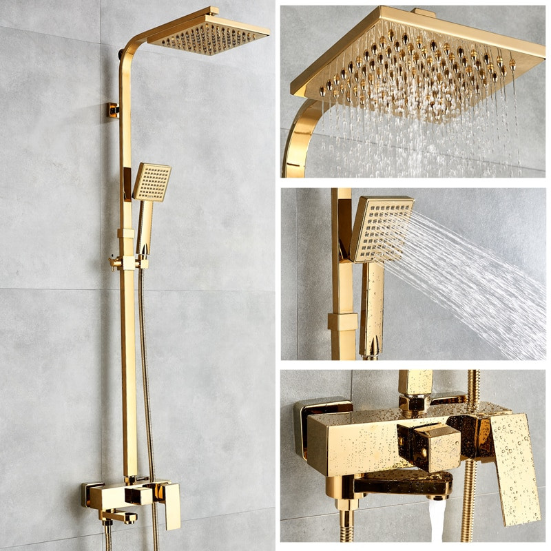 Bathroom Shower Faucets
 Aliexpress Buy Bathroom Faucets Luxury Gold Brass
