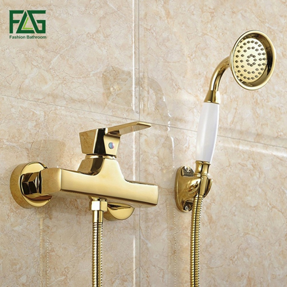 Bathroom Shower Faucets
 FLG Concise Wall Mounted Bathroom Faucet Bath Tub Mixer