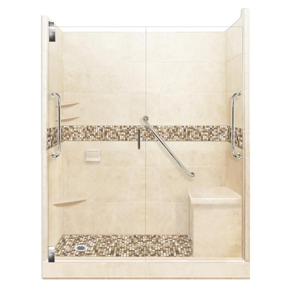 Bathroom Shower Kits
 American Bath Factory Roma Freedom Grand Hinged 34 in x