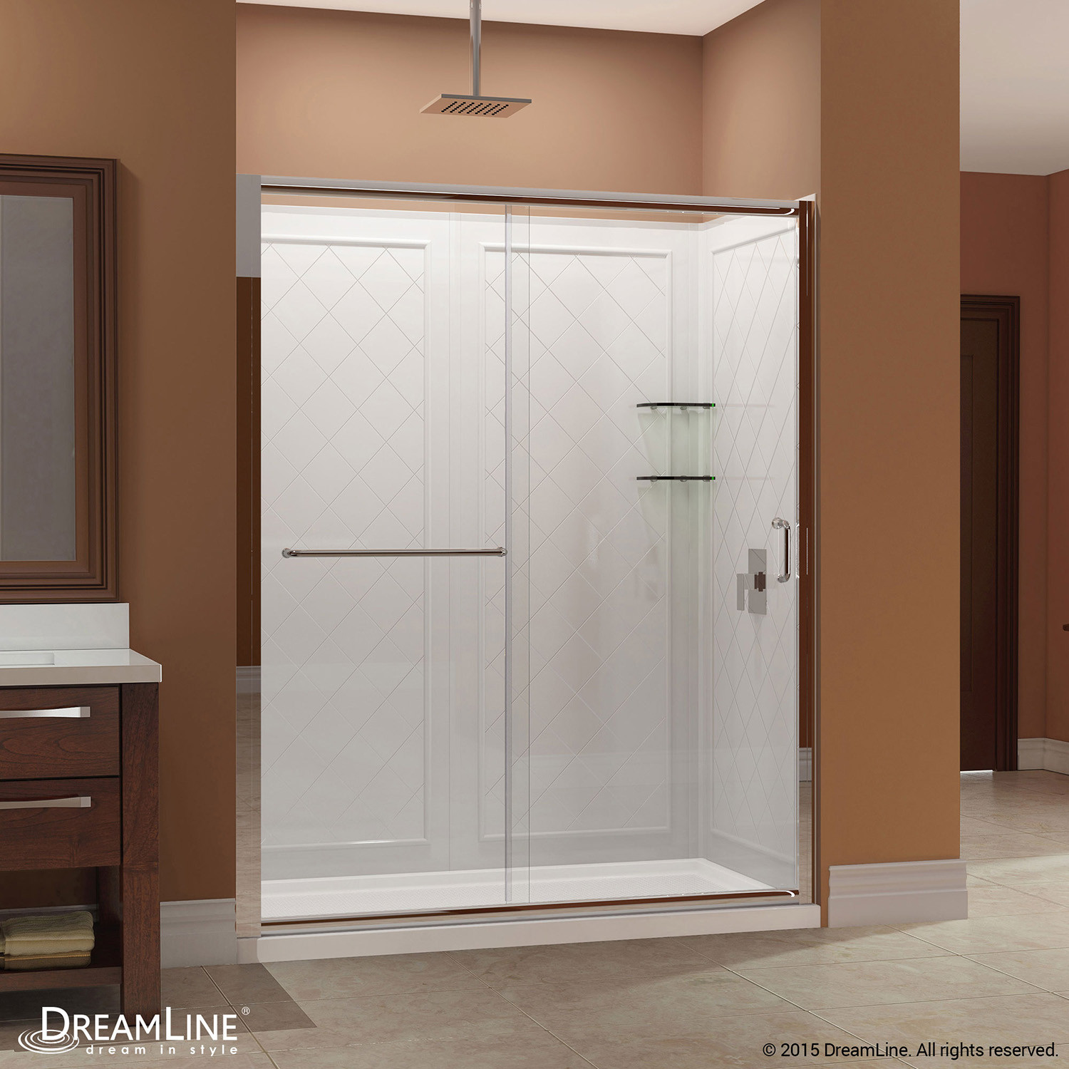 Bathroom Shower Kits
 DreamLine DL 6116R 04CL Infinity Z Sliding Shower Door