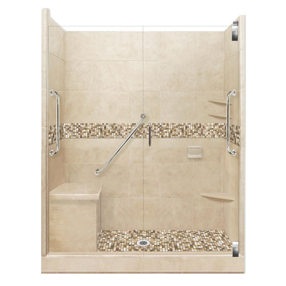 Bathroom Shower Kits
 American Bath Factory Roma Freedom Grand Hinged 34 in x