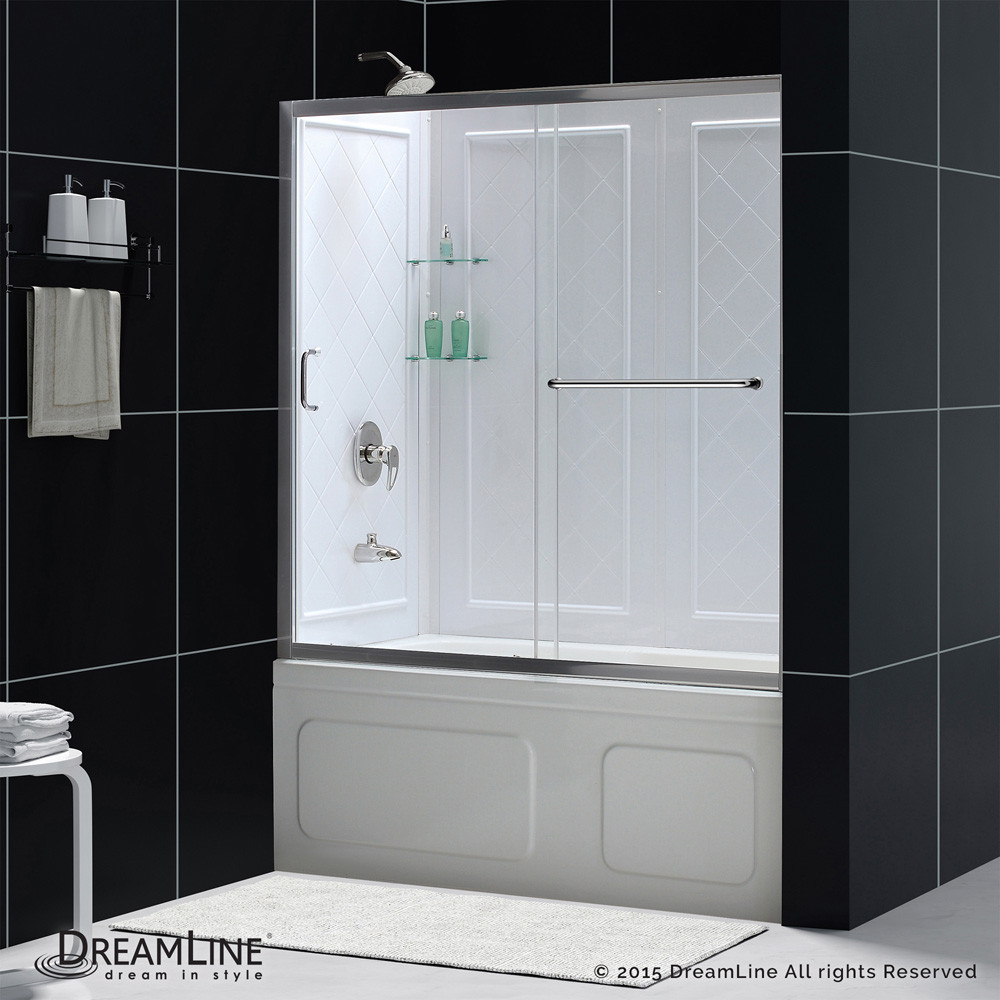 Bathroom Shower Kits
 Bath Authority DreamLine Infinity Z Frameless Sliding Tub