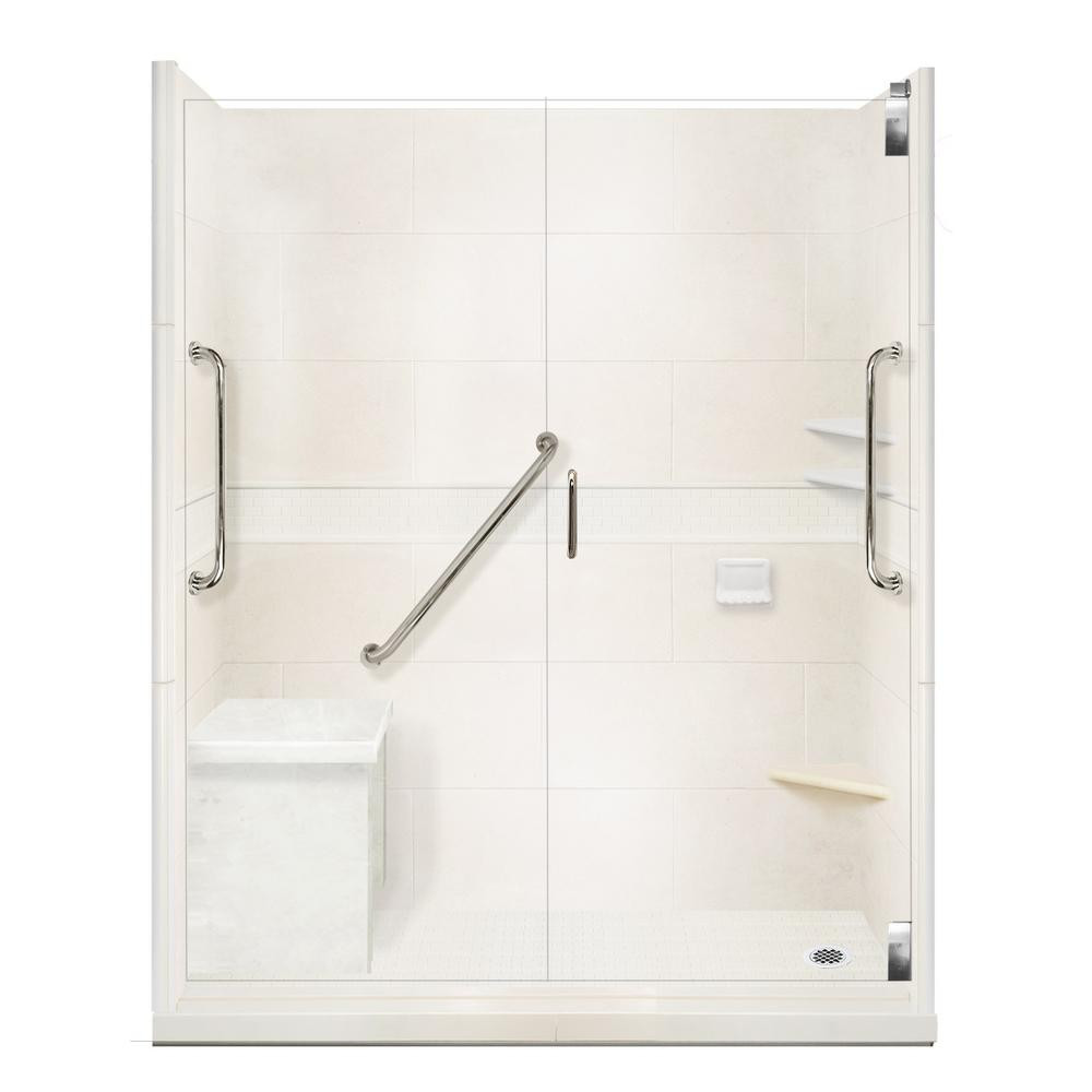 Bathroom Shower Kits
 American Bath Factory Classic Freedom Grand Hinged 36 in