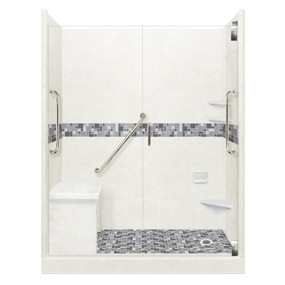 Bathroom Shower Kits
 American Bath Factory Newport Freedom Grand Hinged 30 in