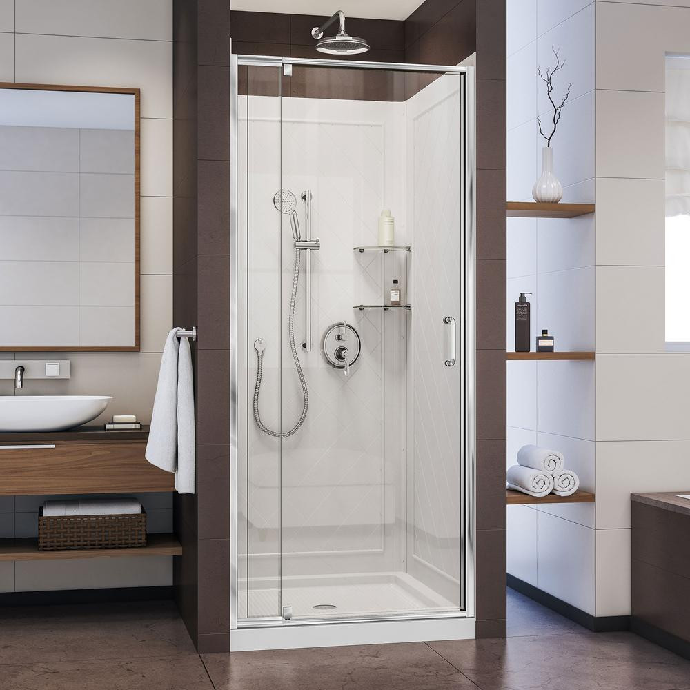 Bathroom Shower Units
 DreamLine Flex 36 in x 36 in x 76 75 in Pivot Shower