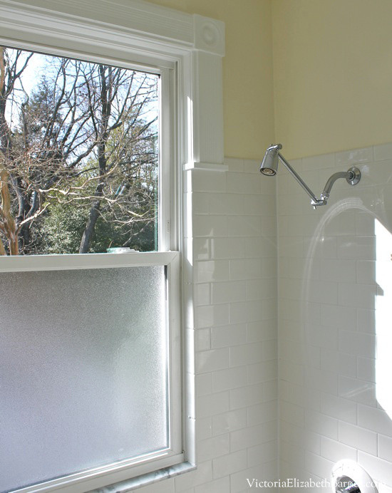 Bathroom Shower Windows
 Solution to the large window IN the shower Simple DIY