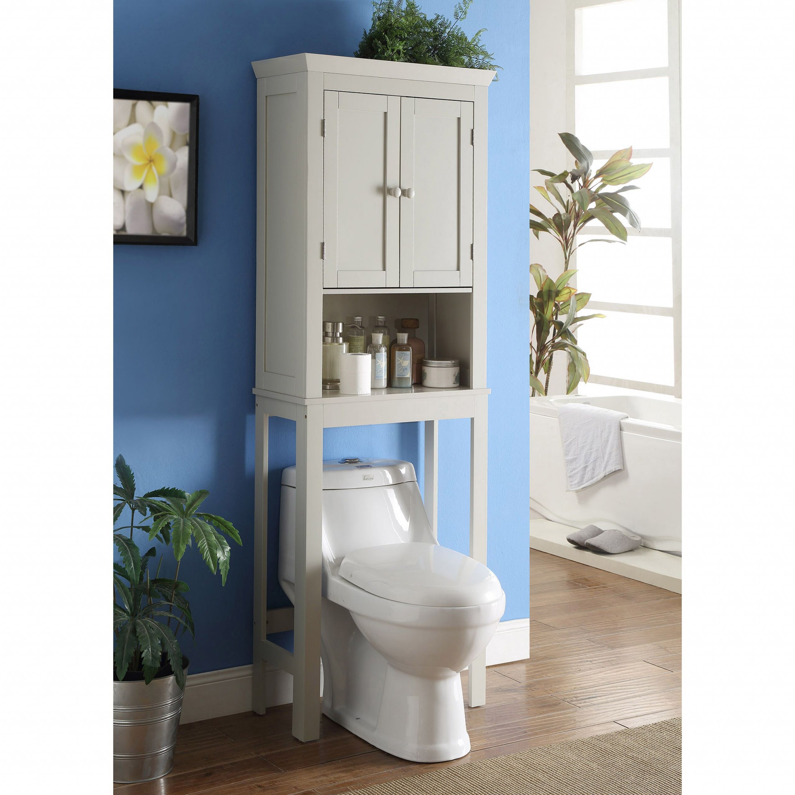 Bathroom Toilet Cabinet
 4D Concepts Rancho Bathroom Space Saver Over the Toilet