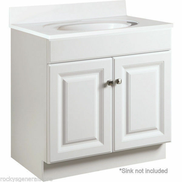 Bathroom Vanity 30 Inches Wide
 Bathroom Vanity Cabinet Thermofoil White 30" Wide x 21