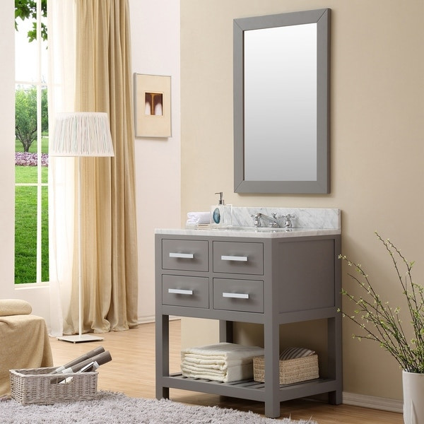 Bathroom Vanity 30 Inches Wide
 Shop Water Creation Madalyn 30 inch Cashmere Grey Single