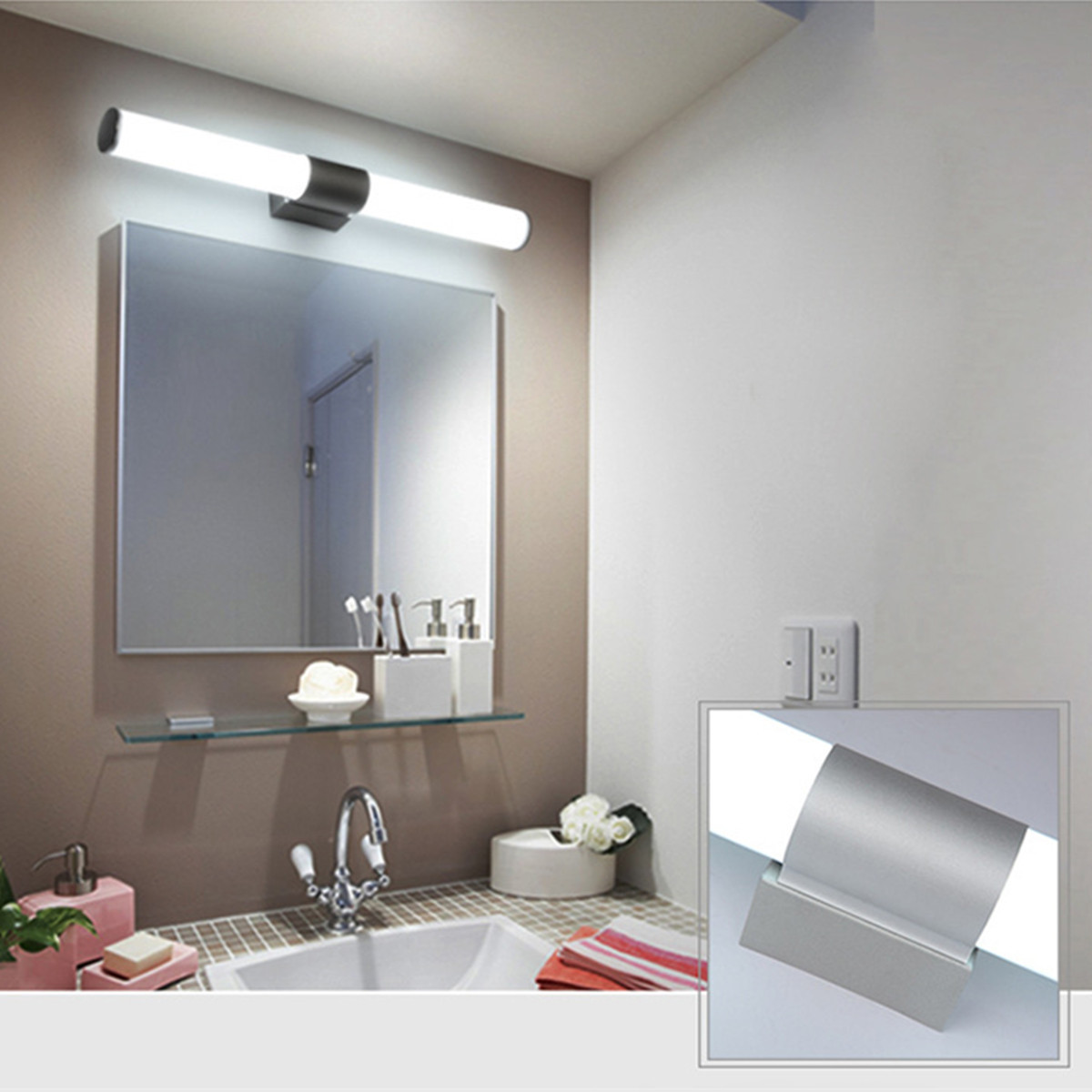 Bathroom Vanity Mirror Lights
 Acrylic Modern Bathroom Vanity LED Light Front Mirror LED