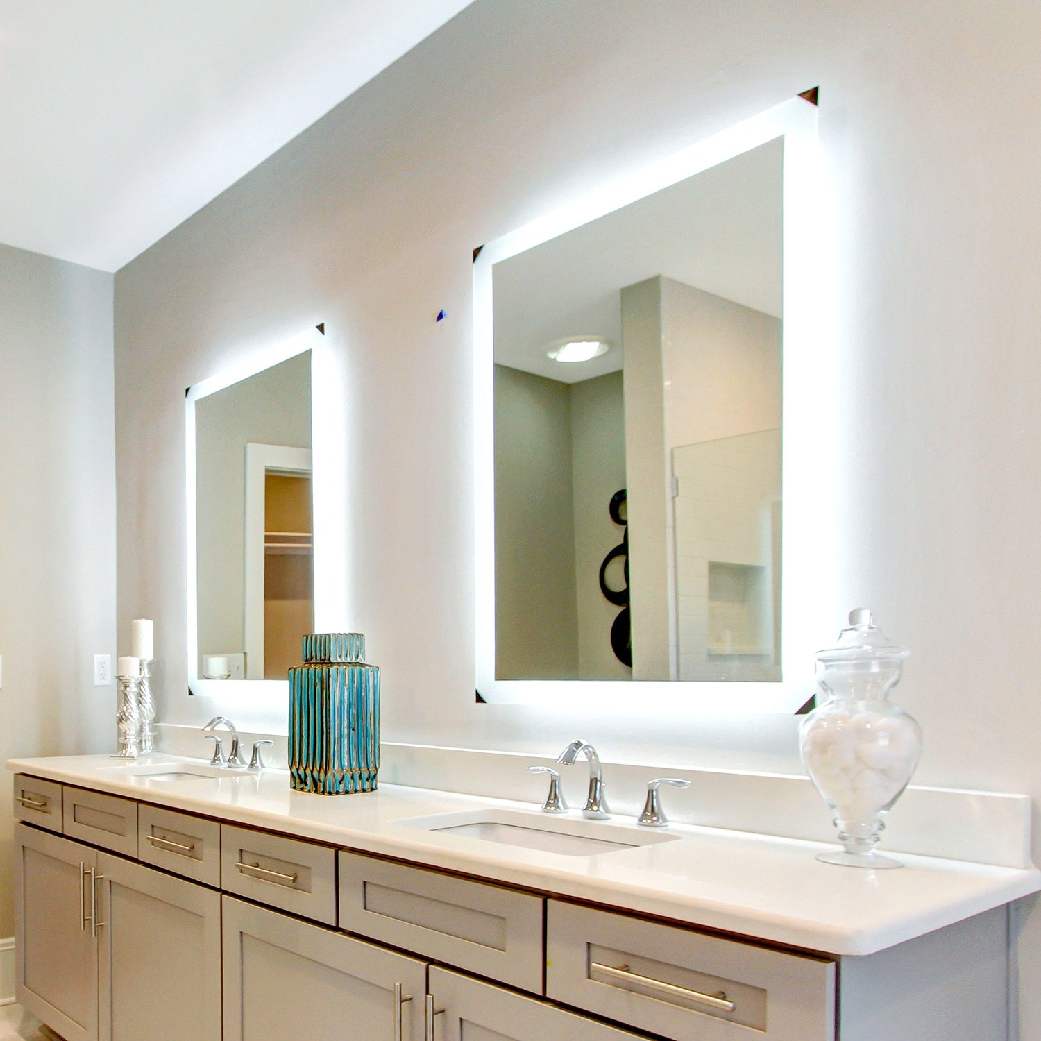 Bathroom Vanity Mirror With Lights
 Side Lighted LED Bathroom Vanity Mirror 36" x 36