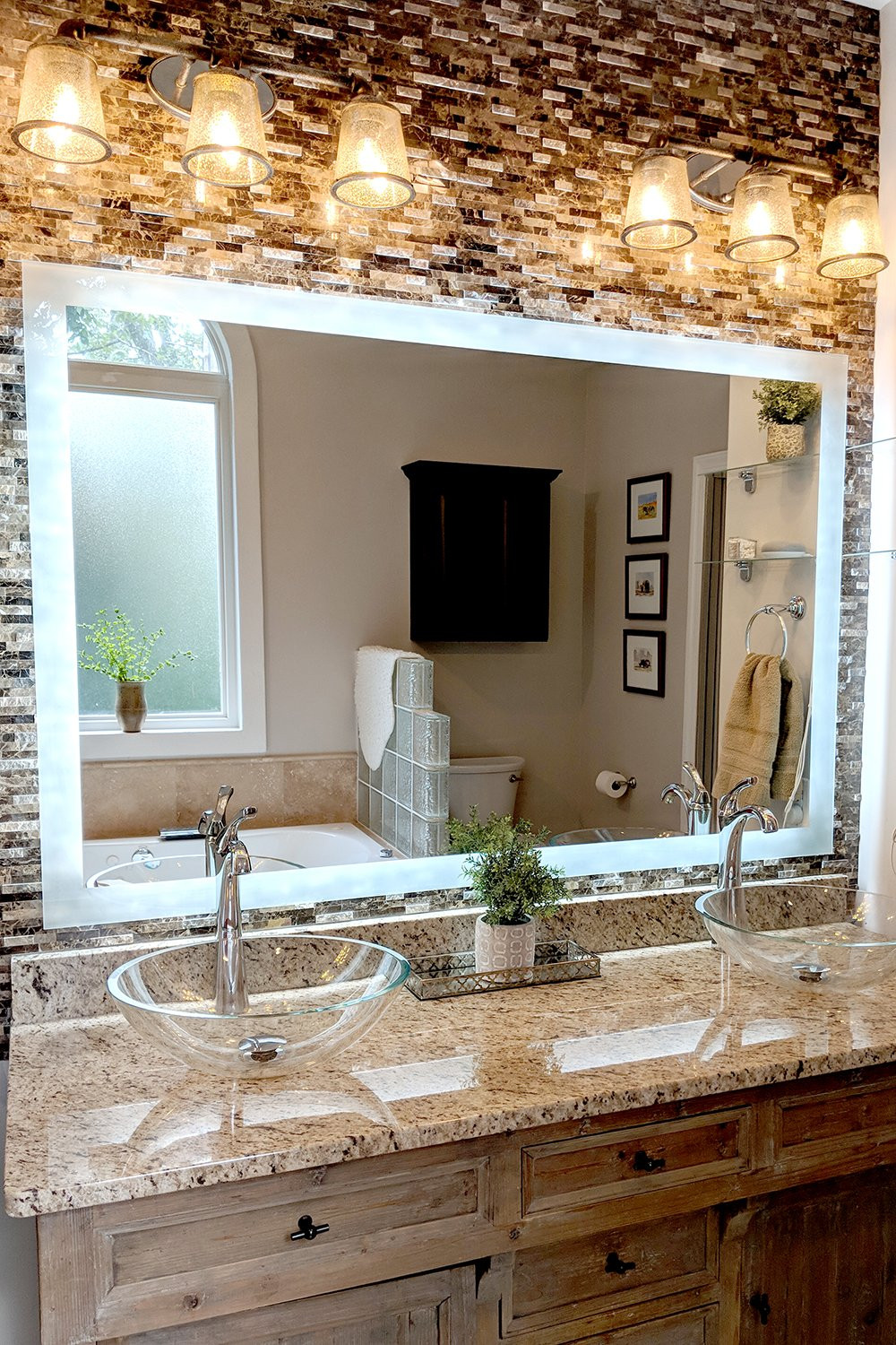 Bathroom Vanity Mirror With Lights
 Side Lighted LED Bathroom Vanity Mirror 48" x 32