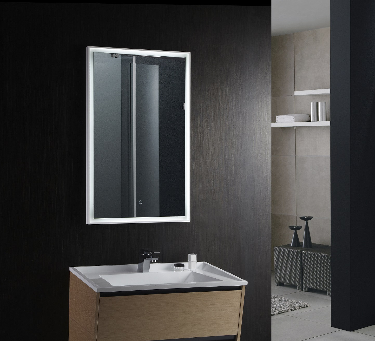 Bathroom Vanity Mirror With Lights
 Fiori Lighted Vanity Mirror LED Bathroom Mirror
