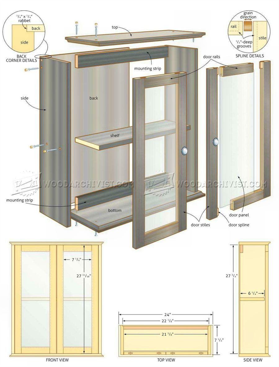Bathroom Wall Cabinet Plans
 Bathroom Wall Cabinet Plans • WoodArchivist