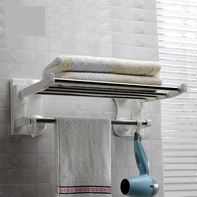 Bathroom Wall Towel Rack
 40CM Bathroom Wall Mounted Towel Rack Standing Foldable