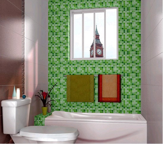 Bathroom Wallpaper Waterproof
 Waterproof wallpaper for bathroom decorativepvc mosaic