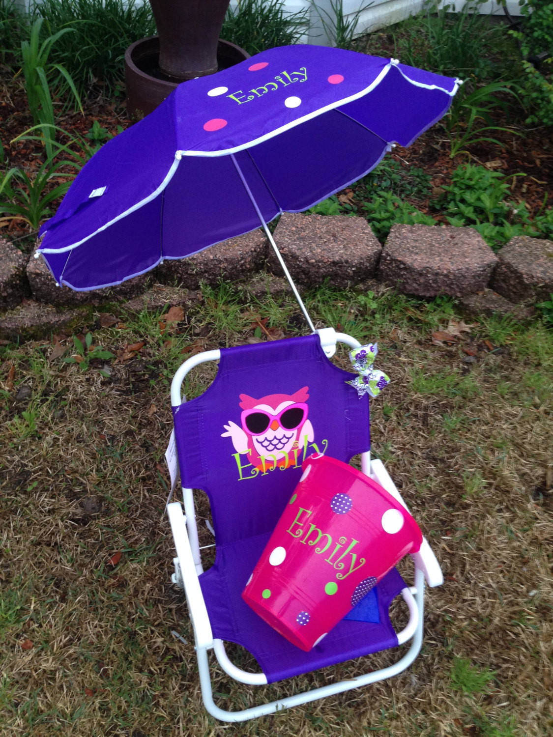 Beach Chair For Kids
 Persoanlized Kids Beach Chair with Umbrella by