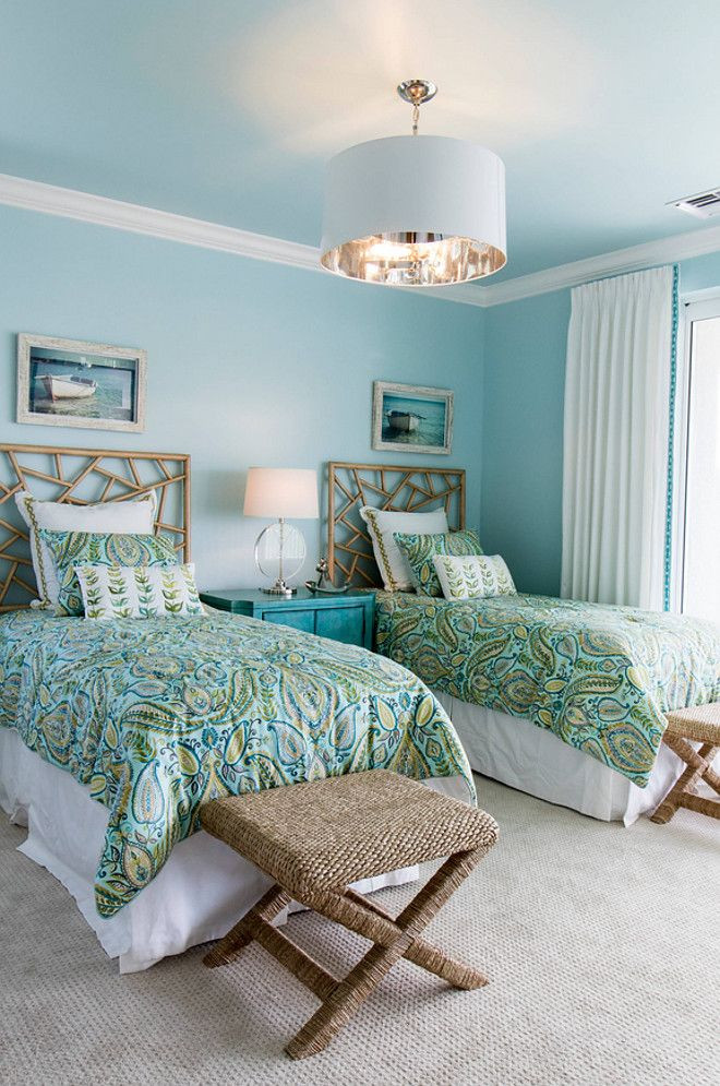 Beach Paint Colors For Bedroom
 Beach house guest bedroom Wall paint color is Benjamin