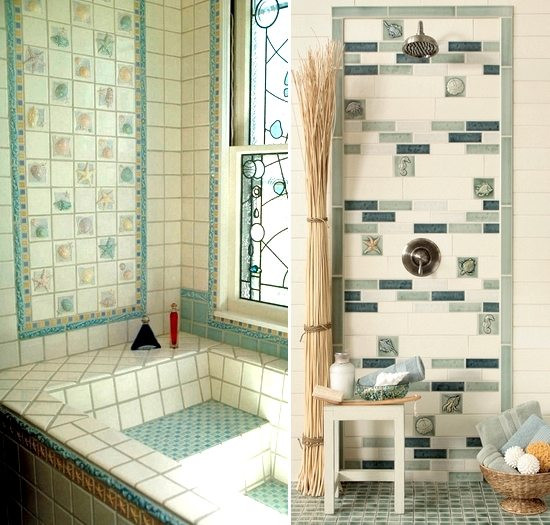 Beach Tile Bathroom
 Beach Tile Art for Bathrooms and Kitchens Inspired from