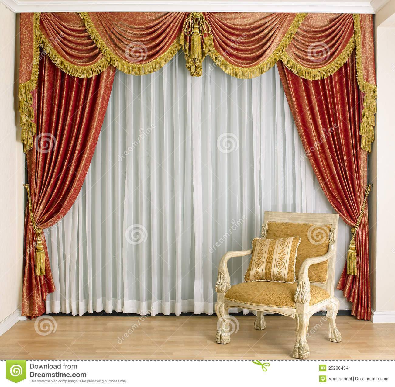 Beautiful Curtains For Living Room
 Beautiful Curtain In Living Room Stock Image of