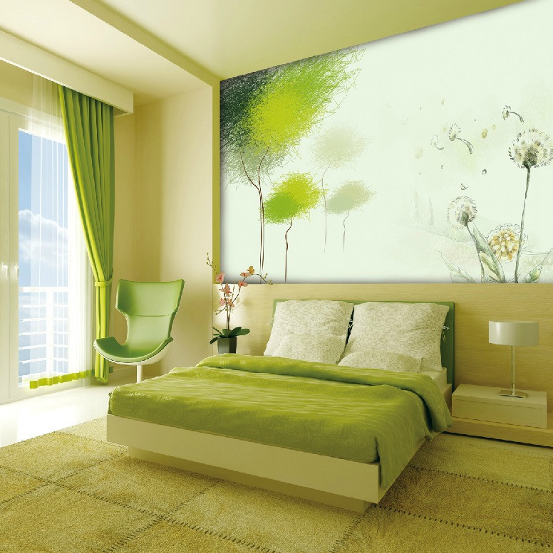 Bedroom Green Walls
 Exquisite Wall Coverings from China
