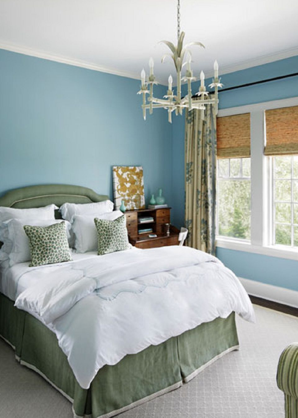 Bedroom Green Walls
 25 Stunning Blue Bedroom Ideas
