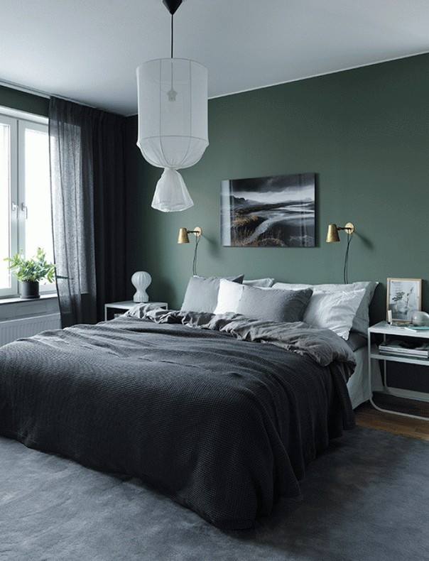 Bedroom Green Walls
 Inspirations & Ideas Trendy Color Schemes for Your Master