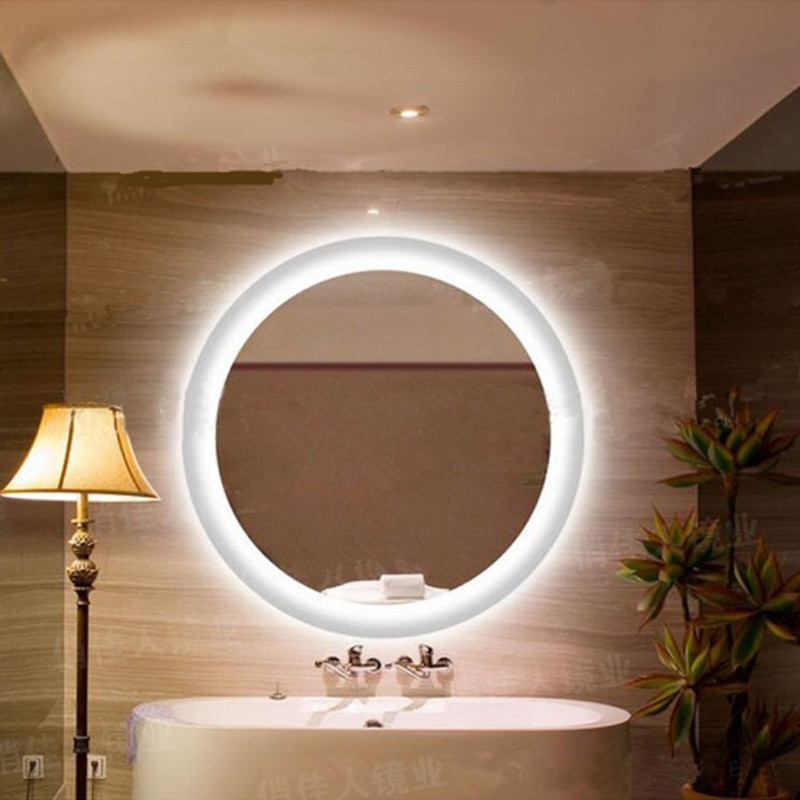 Bedroom Mirror With Lights
 Anti fog mirror lamp bathroom mirror round LED wall light