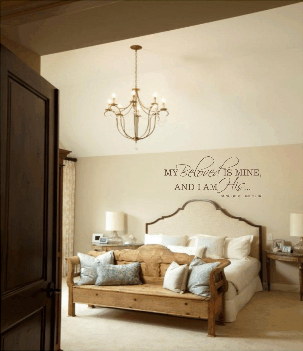 Bedroom Wall Decals
 Master Bedroom Wall Decal My Beloved is Mine and I am His Wall