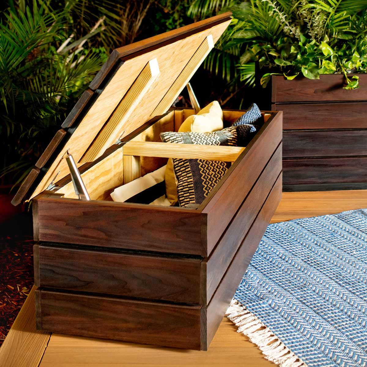 Bench Storage Seat
 How to Build an Outdoor Storage Bench
