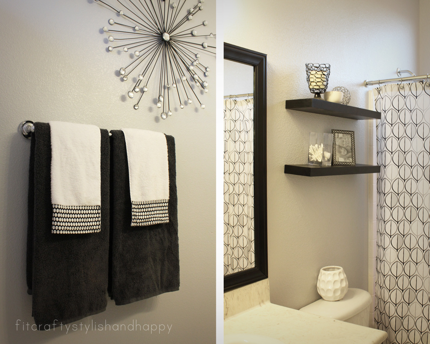 Black And Silver Bathroom Decor
 Fit Crafty Stylish and Happy Guest Bathroom Makeover