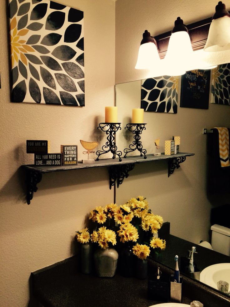 Black And Silver Bathroom Decor
 Grey yellow and black You Are My Sunshine themed
