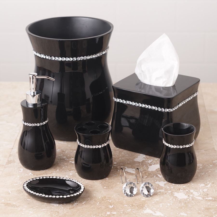 Black And Silver Bathroom Decor
 Black Bathroom Accessories