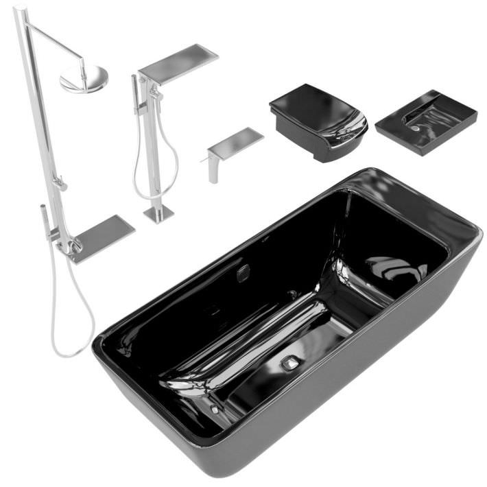Black And Silver Bathroom Decor
 Black And Silver Bathroom Accessories 3D Model CGTrader