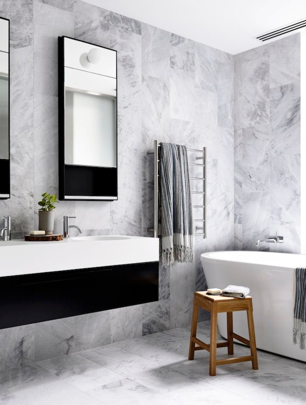 Black And Silver Bathroom Decor
 Get Inspired with 25 Black and White Bathroom Design Ideas