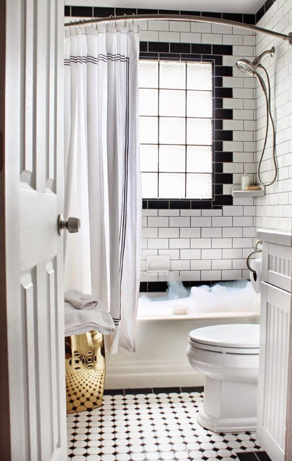 Black And White Tile Bathroom
 33 black and white bathroom tile ideas and pictures