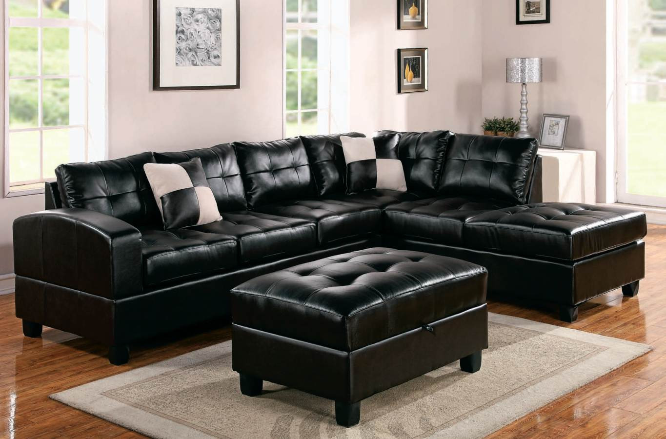 Black Furniture Living Room Ideas
 Decorating a Room with Black Leather Sofa Traba Homes