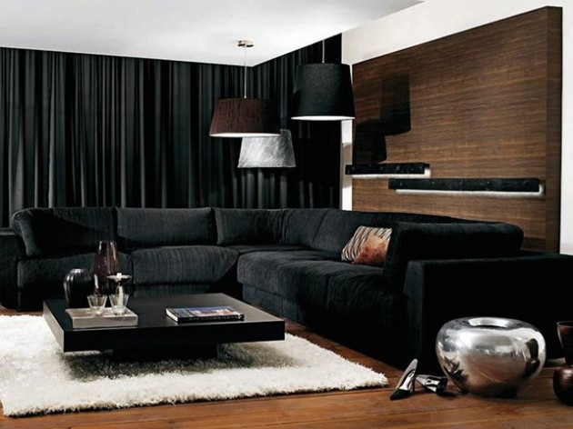 Black Living Room Curtains
 30 Stylish Interior Designs with Black Curtains