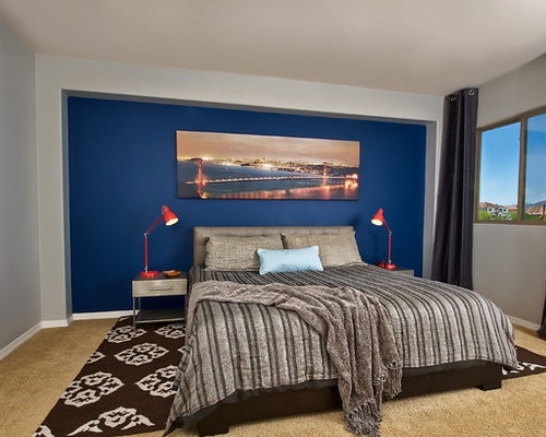 Blue Accent Wall Bedroom
 Blue Accent Wall