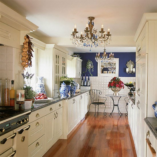 Blue And White Kitchen Ideas
 Blue and white galley kitchen