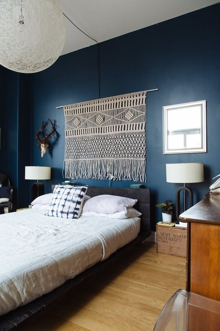 Blue Bedroom Walls
 Navy & Dark Blue Bedroom Design Ideas &