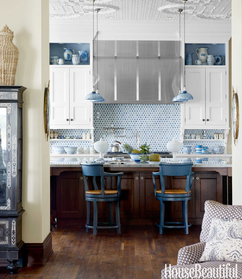 Blue White Kitchen
 For the Love of Kitchens Blue & White Kitchen The