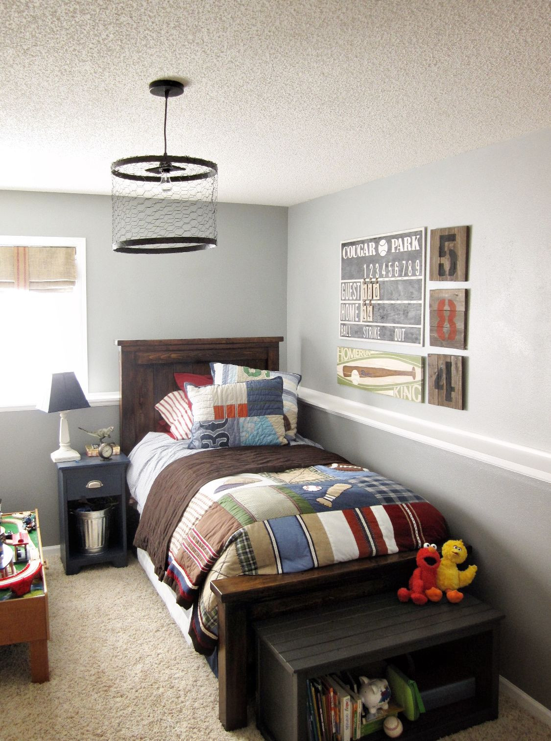 Boys Bedroom Light
 I love how a light fixture can add so much to a room but