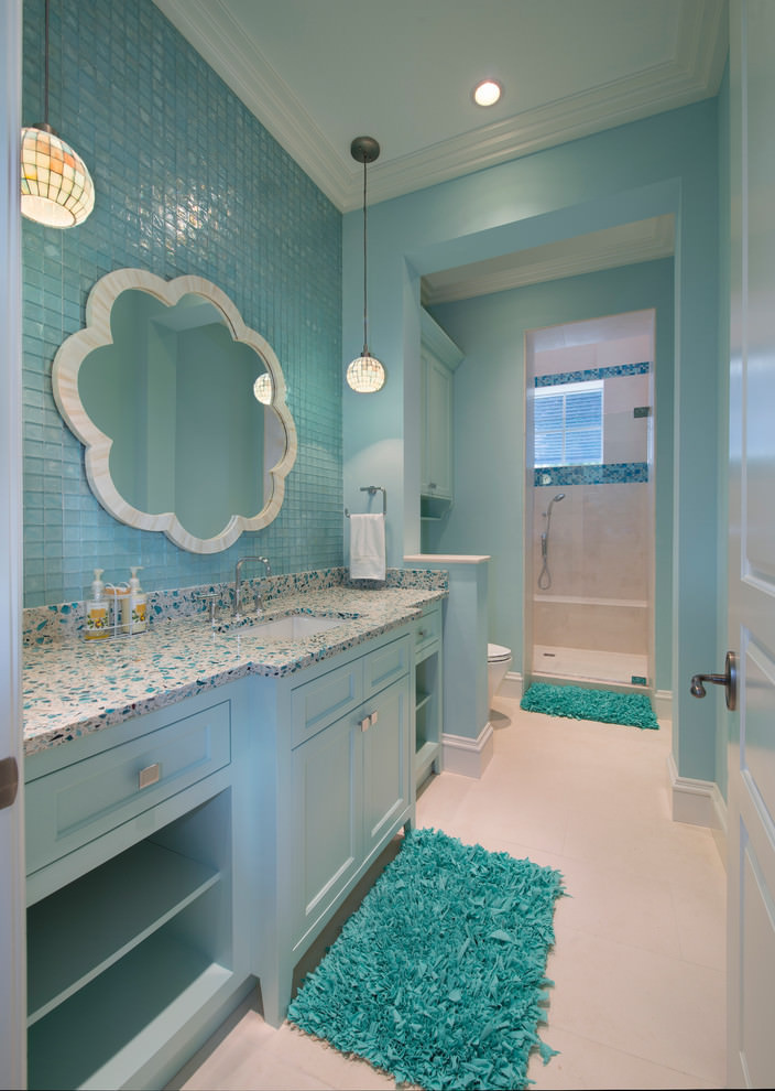 Bright Bathroom Lights
 20 Blue Bathroom Designs Decorating Ideas