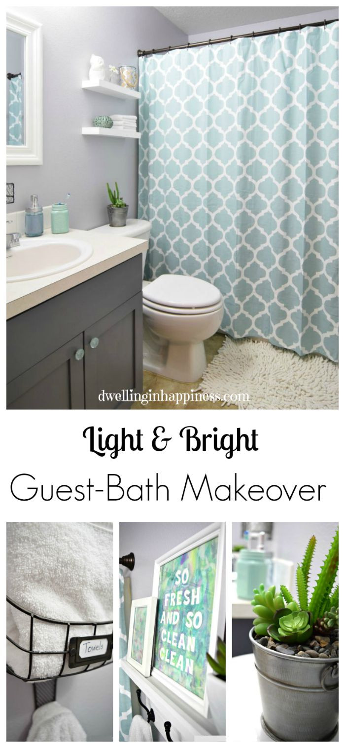 Bright Bathroom Lights
 Light & Bright Guest Bathroom Makeover The Reveal