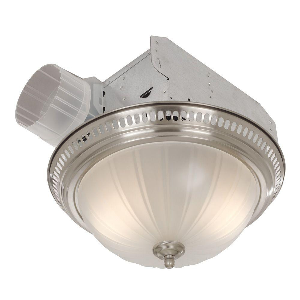 Broan Bathroom Exhaust Fan Light
 Broan Decorative Satin Nickel 70 CFM Ceiling Bath Fan with