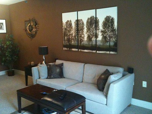 Brown Paint Living Room
 What color walls go with brown furniture colors for