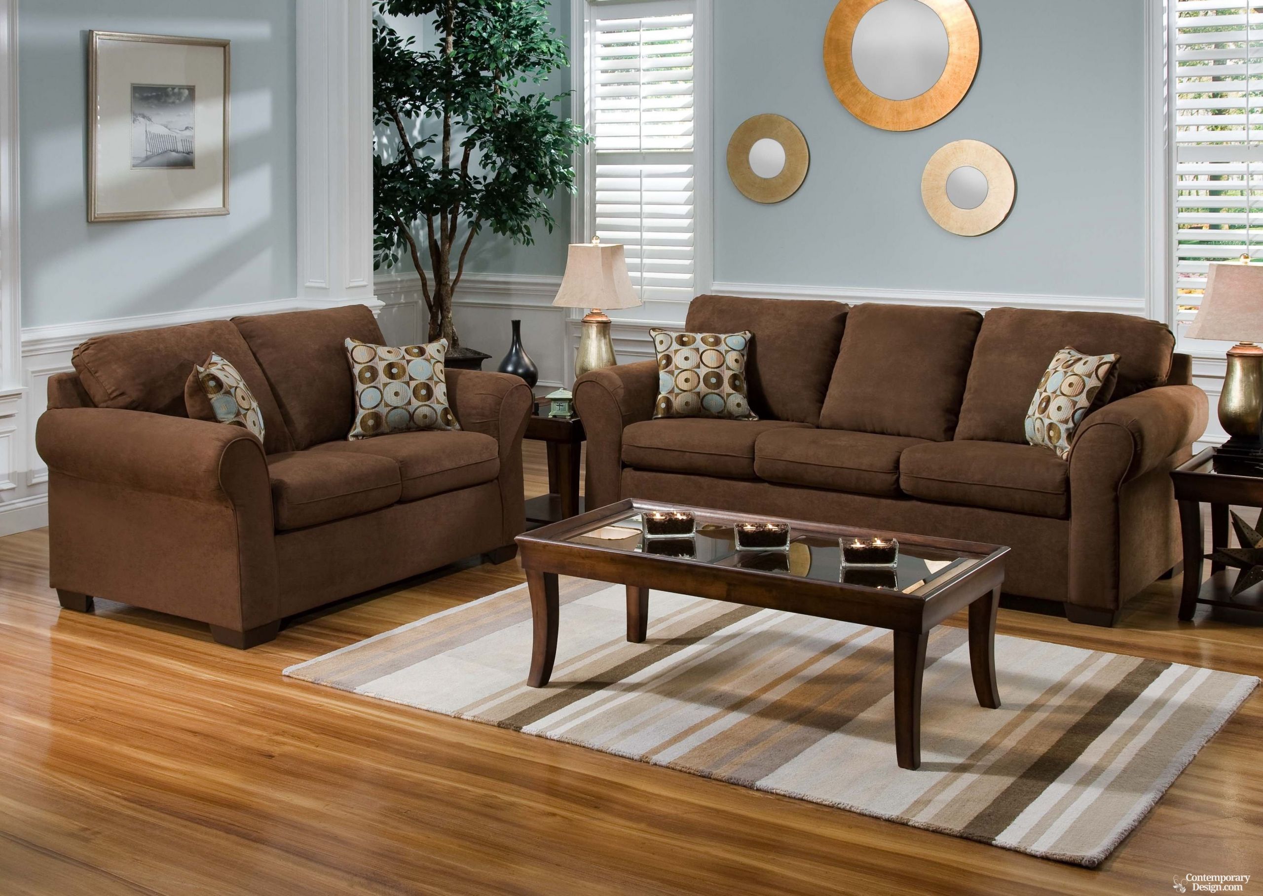 Brown Paint Living Room
 Living room paint color ideas with brown furniture
